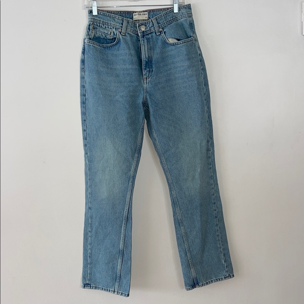 We The Free Blue Straight Leg Jeans